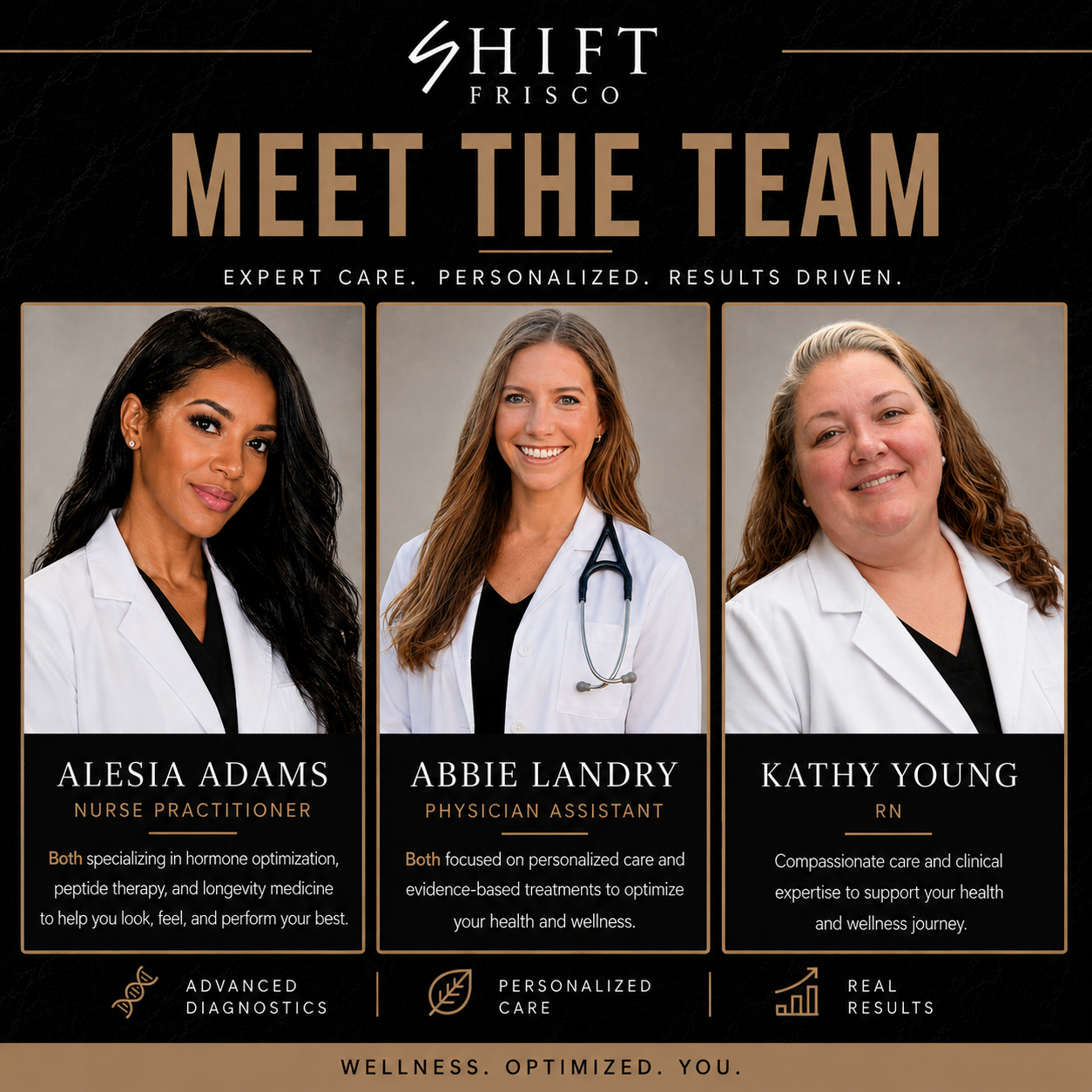 Meet the Shift Frisco team: Alesia Adams, Abbie Landry, Kathy Young